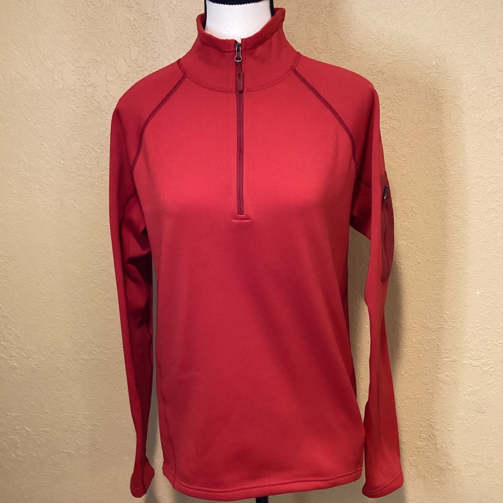 The Marmot Women's Stretch 1/4-Zip Fleece in Red, Women's‎ Size Small